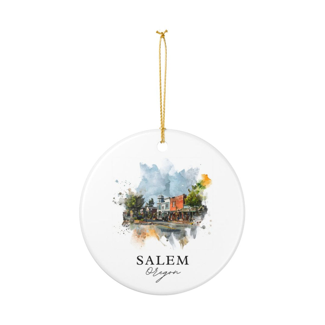 Salem Oregon Ornament: Unique Salem Souvenir, Salem Oregon Xmas Decor, and Authentic Salem Gift