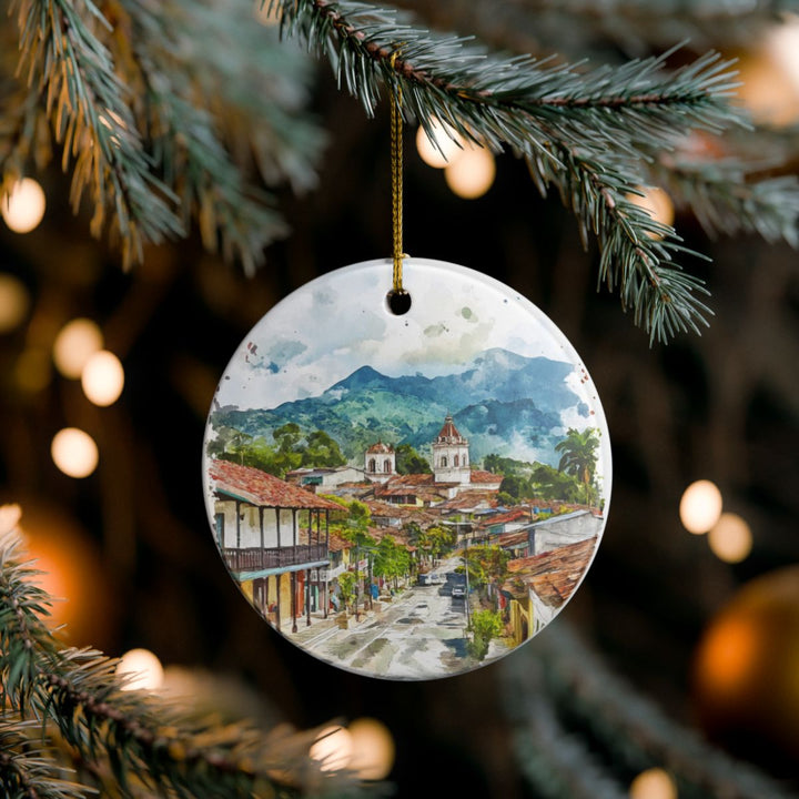 Salento Colombia Ornament: Unique Salento Souvenir, Salento Colombia Xmas Decor, and Authentic Salento Gift