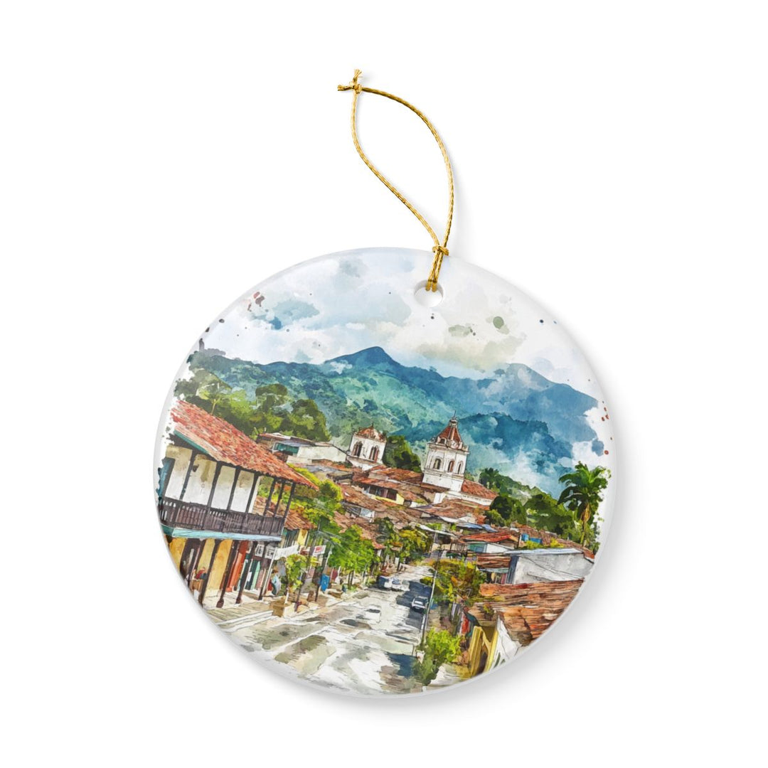 Salento Colombia Ornament: Unique Salento Souvenir, Salento Colombia Xmas Decor, and Authentic Salento Gift