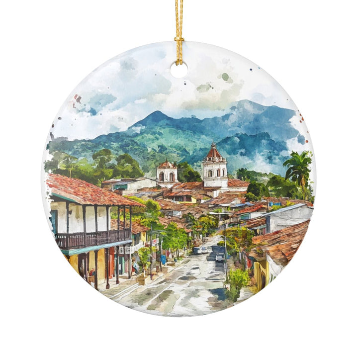 Salento Colombia Ornament: Unique Salento Souvenir, Salento Colombia Xmas Decor, and Authentic Salento Gift