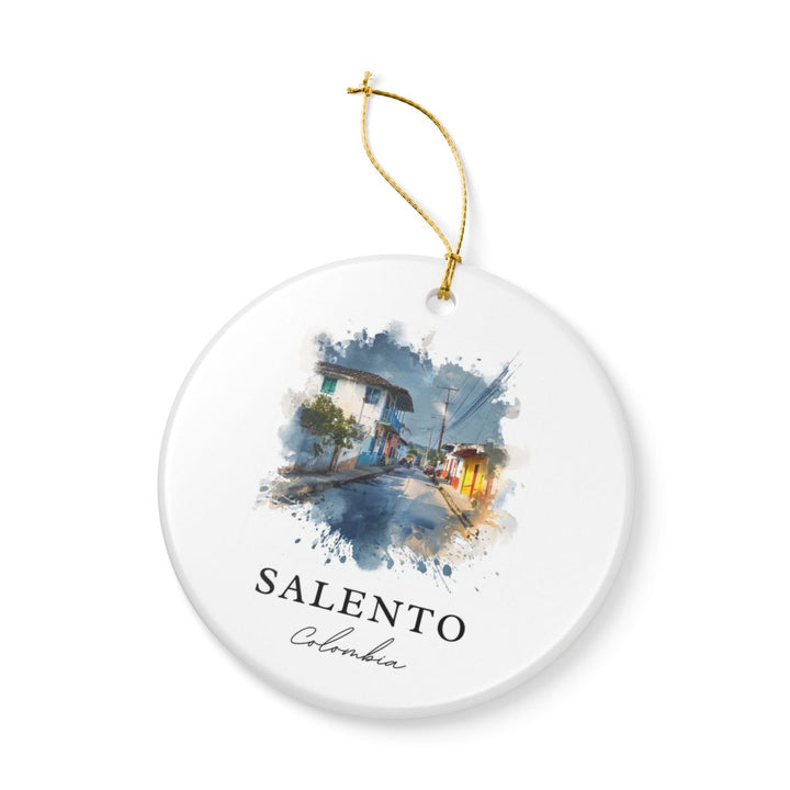 Salento Colombia Ornament: Unique Salento Souvenir, Salento Colombia Xmas Decor, and Authentic Salento Gift