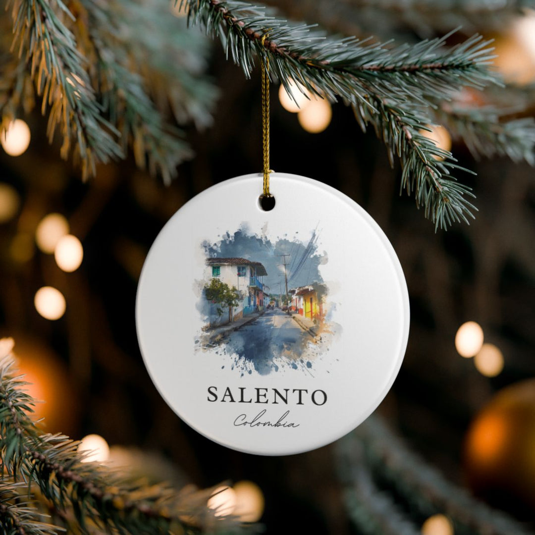 Salento Colombia Ornament: Unique Salento Souvenir, Salento Colombia Xmas Decor, and Authentic Salento Gift