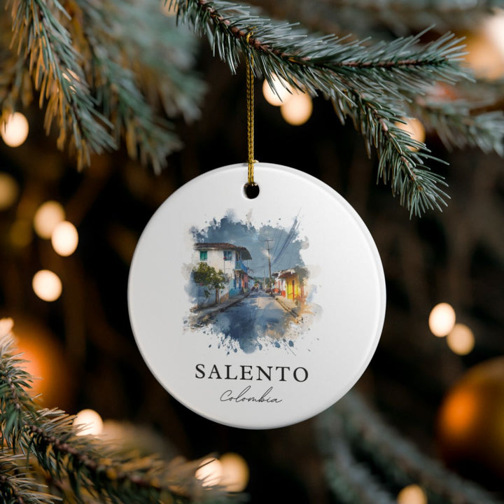 Salento Colombia Ornament: Unique Salento Souvenir, Salento Colombia Xmas Decor, and Authentic Salento Gift
