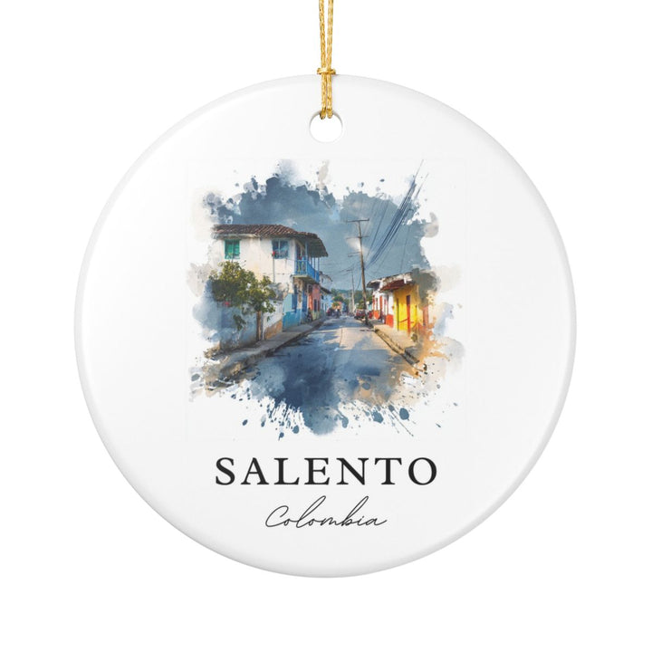 Salento Colombia Ornament: Unique Salento Souvenir, Salento Colombia Xmas Decor, and Authentic Salento Gift