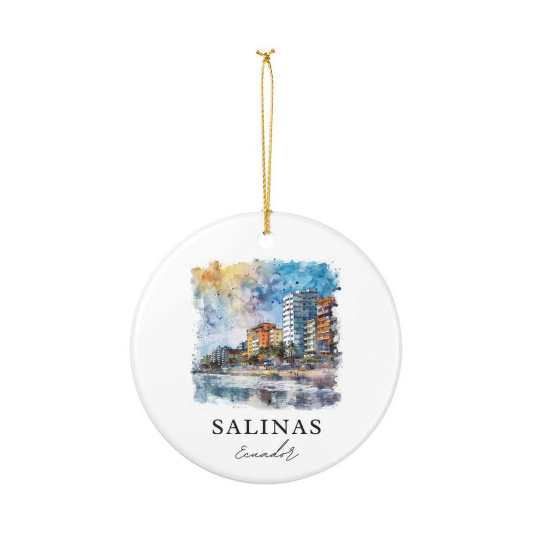 Salinas Ecuador Ornament: Unique Salinas Souvenir, Salinas Ecuador Xmas Decor, and Authentic Salinas Gift