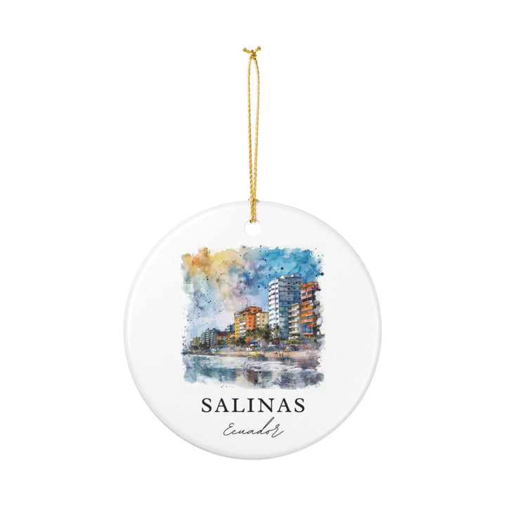 Salinas Ecuador Ornament: Unique Salinas Souvenir, Salinas Ecuador Xmas Decor, and Authentic Salinas Gift