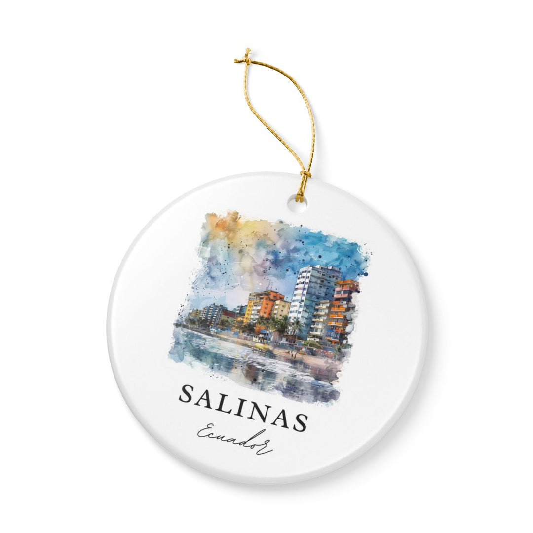 Salinas Ecuador Ornament: Unique Salinas Souvenir, Salinas Ecuador Xmas Decor, and Authentic Salinas Gift