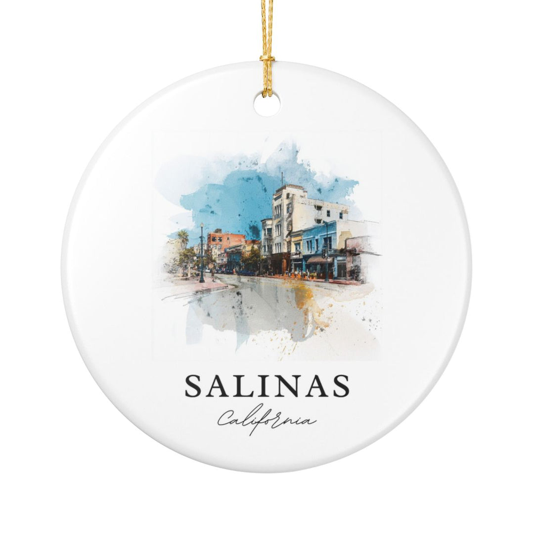 Salinas California Ornament: Unique Salinas Souvenir, Salinas California Xmas Decor, and Authentic Salinas Gift
