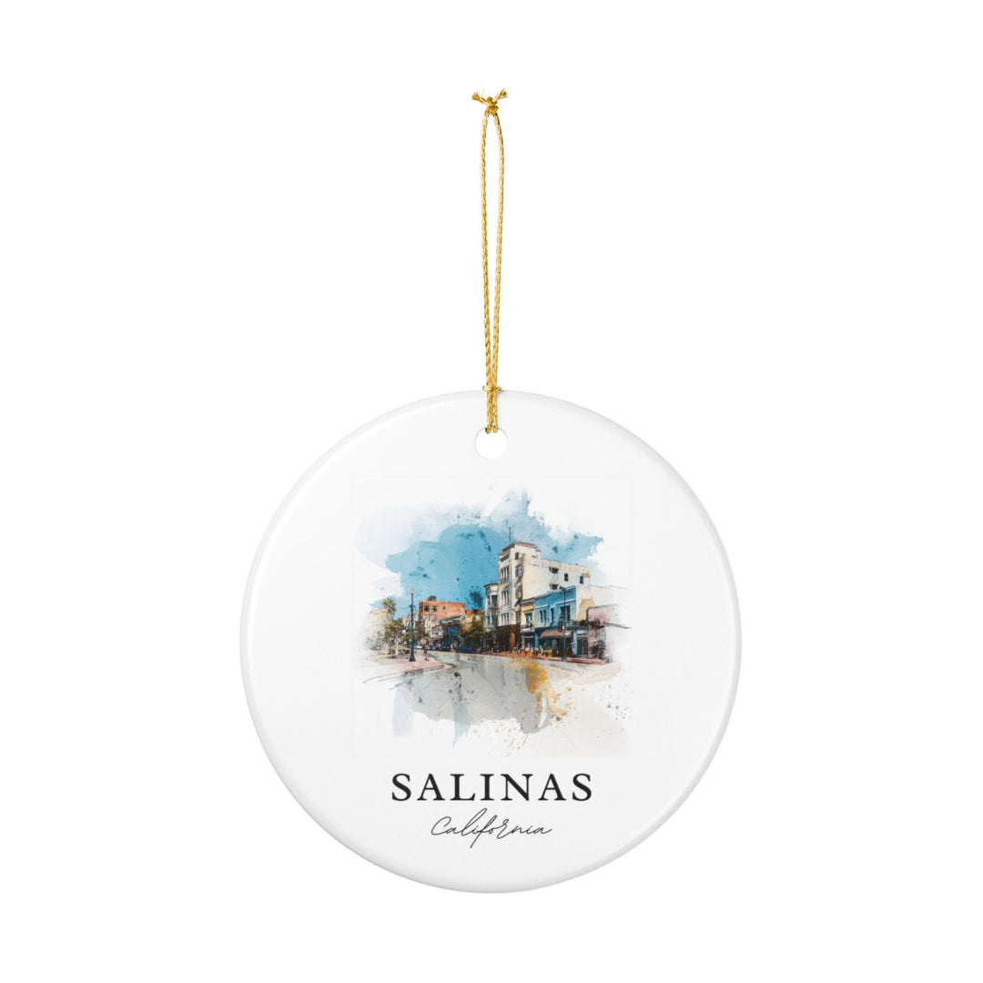 Salinas California Ornament: Unique Salinas Souvenir, Salinas California Xmas Decor, and Authentic Salinas Gift