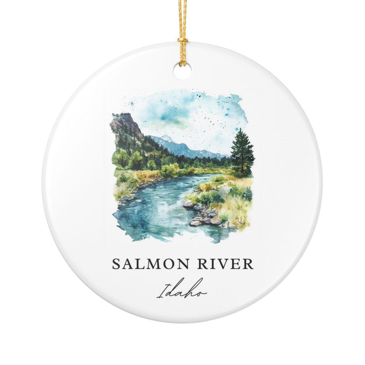 Salmon River Idaho Ornament: Unique Salmon River Souvenir, Salmon River Idaho Xmas Decor, and Authentic Salmon River Gift