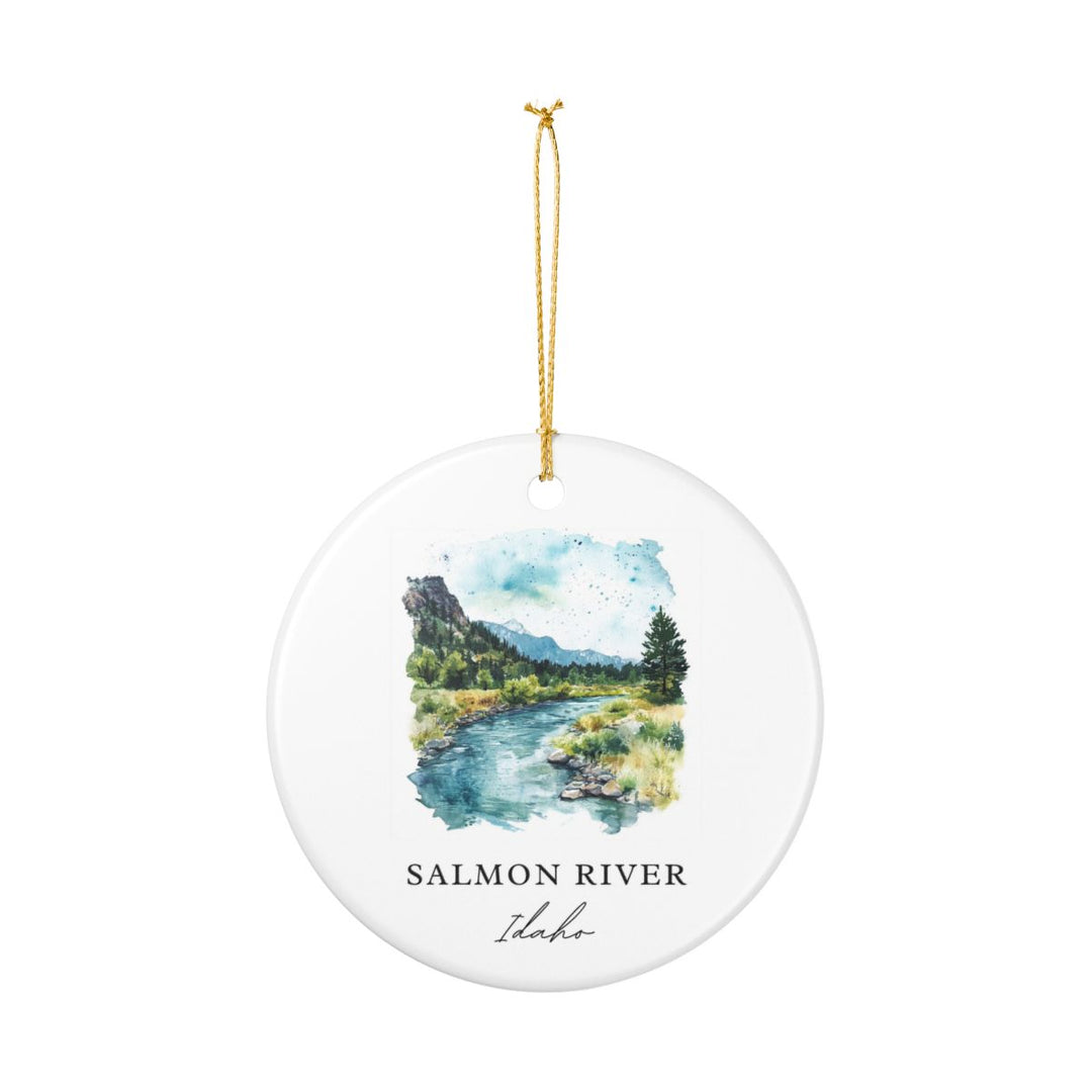 Salmon River Idaho Ornament: Unique Salmon River Souvenir, Salmon River Idaho Xmas Decor, and Authentic Salmon River Gift