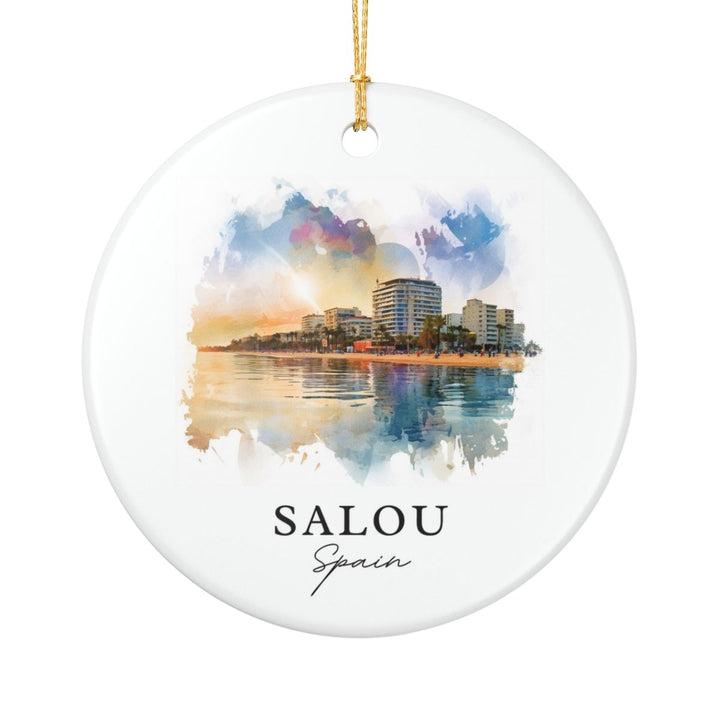 Salou Spain Ornament: Unique Salou Souvenir, Salou Spain Xmas Decor, and Authentic Salou Gift
