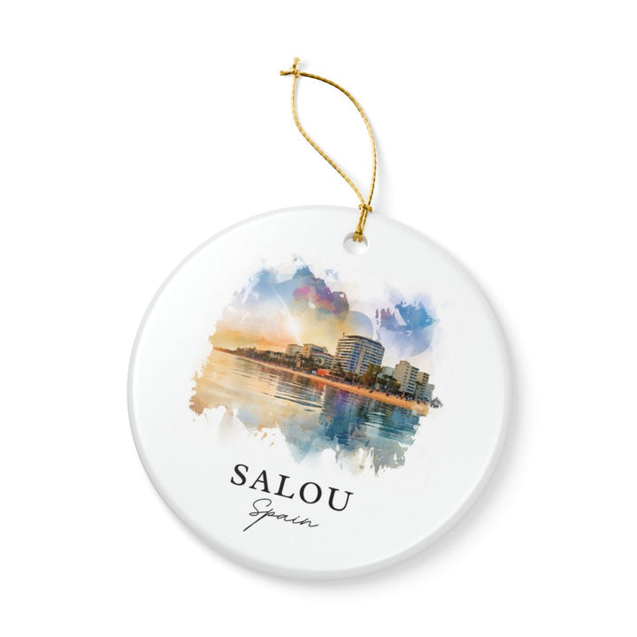 Salou Spain Ornament: Unique Salou Souvenir, Salou Spain Xmas Decor, and Authentic Salou Gift