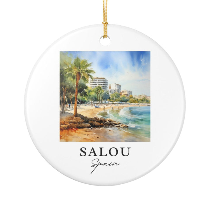 Salou Spain Ornament: Unique Salou Souvenir, Salou Spain Xmas Decor, and Authentic Salou Gift