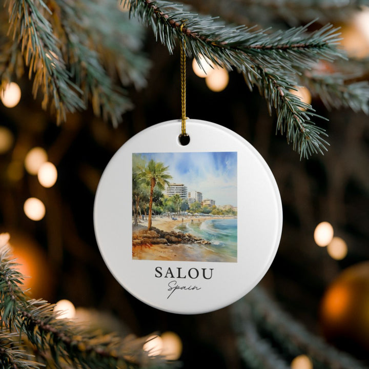 Salou Spain Ornament: Unique Salou Souvenir, Salou Spain Xmas Decor, and Authentic Salou Gift