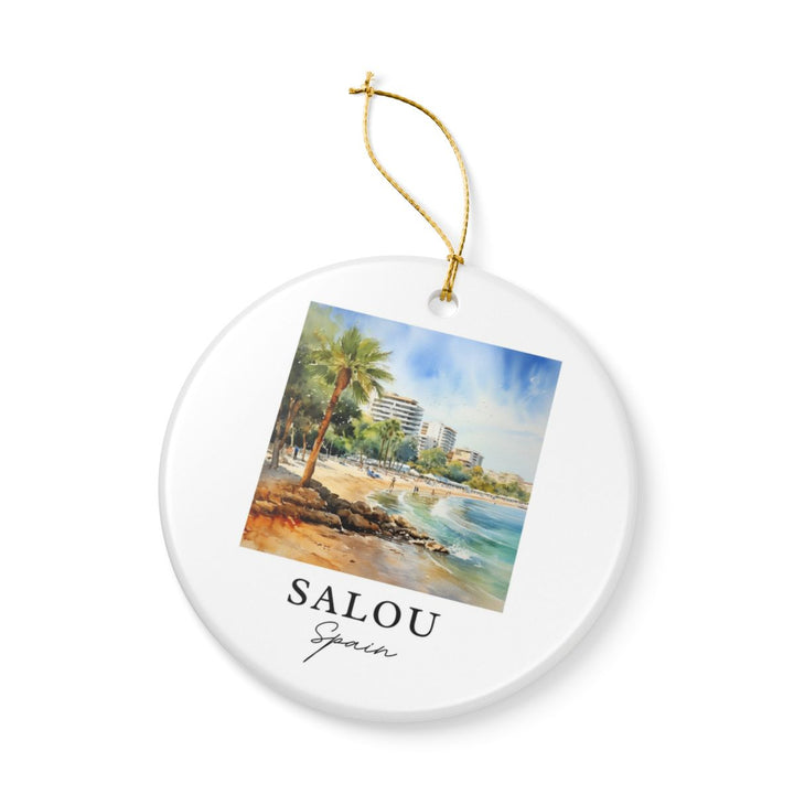 Salou Spain Ornament: Unique Salou Souvenir, Salou Spain Xmas Decor, and Authentic Salou Gift