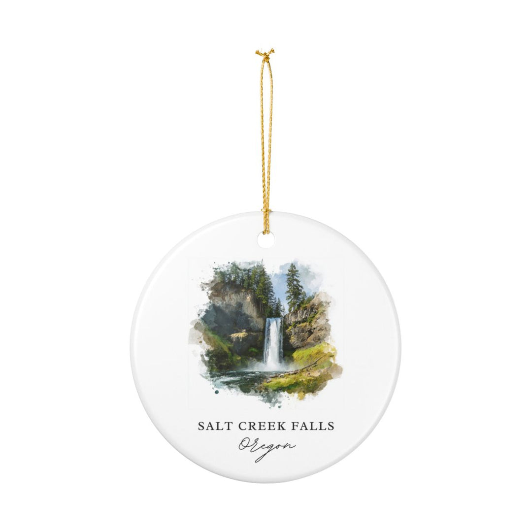 Salt Creek Falls Oregon USA Ornament: Unique Salt Creek Falls Souvenir, Salt Creek Falls Oregon Xmas Decor, and Authentic Salt Creek Falls Gift