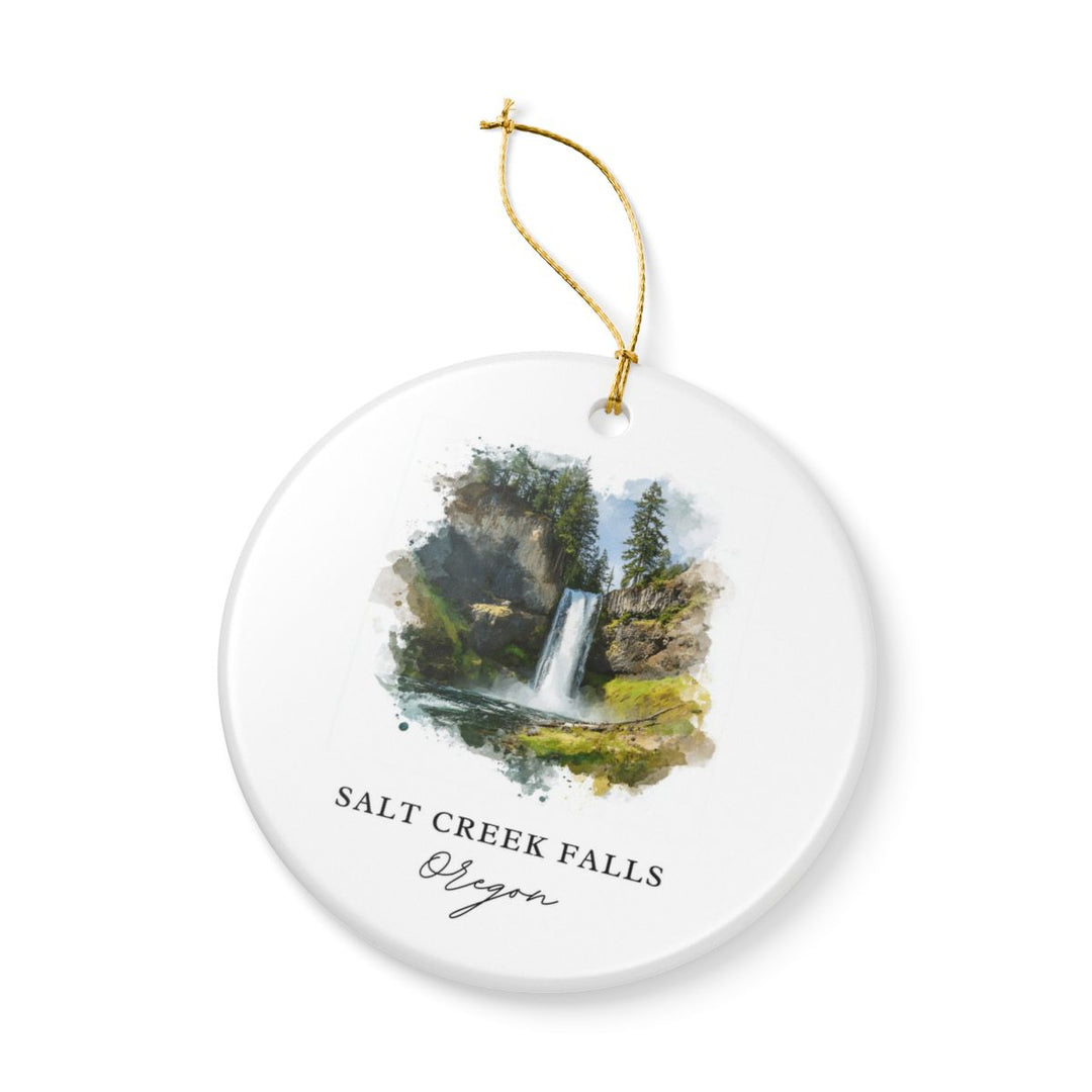 Salt Creek Falls Oregon USA Ornament: Unique Salt Creek Falls Souvenir, Salt Creek Falls Oregon Xmas Decor, and Authentic Salt Creek Falls Gift