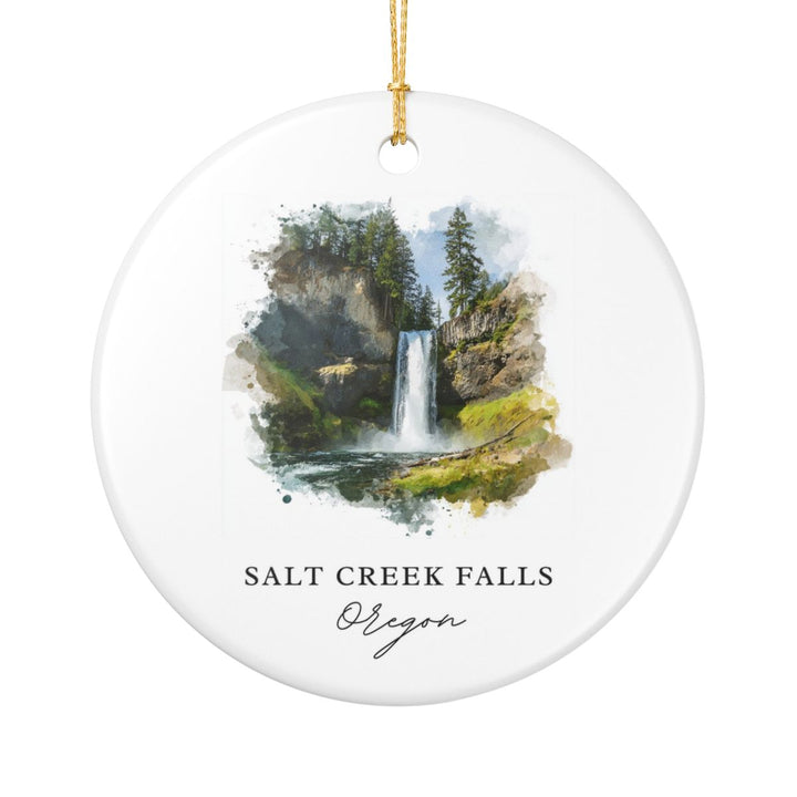Salt Creek Falls Oregon USA Ornament: Unique Salt Creek Falls Souvenir, Salt Creek Falls Oregon Xmas Decor, and Authentic Salt Creek Falls Gift