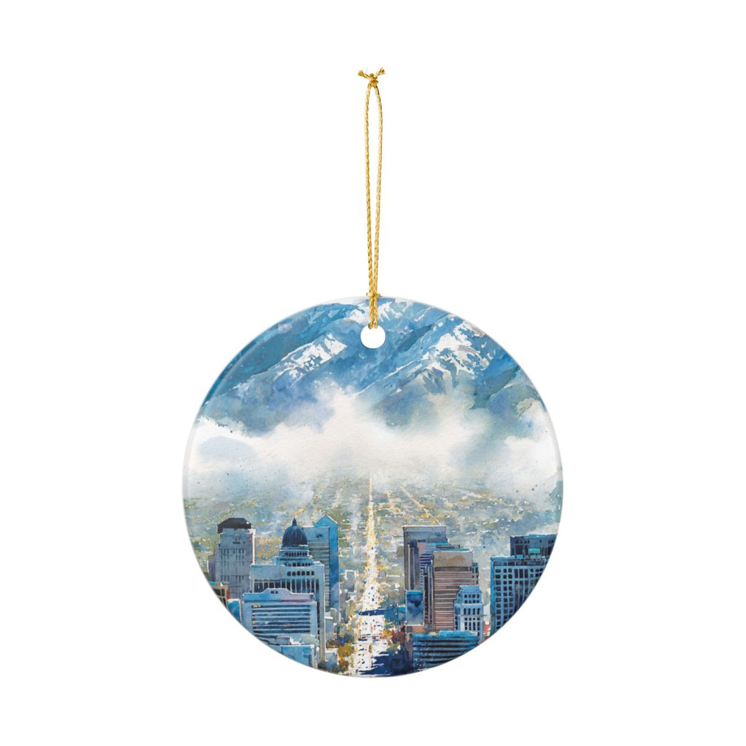 Salt Lake City Utah Ornament: Unique Salt Lake City Souvenir, Salt Lake City Utah Xmas Decor, and Authentic Salt Lake City Gift