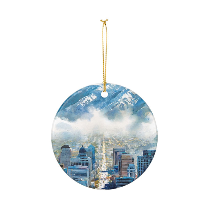 Salt Lake City Utah Ornament: Unique Salt Lake City Souvenir, Salt Lake City Utah Xmas Decor, and Authentic Salt Lake City Gift