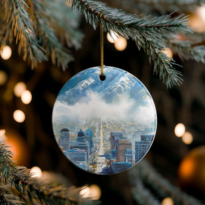 Salt Lake City Utah Ornament: Unique Salt Lake City Souvenir, Salt Lake City Utah Xmas Decor, and Authentic Salt Lake City Gift