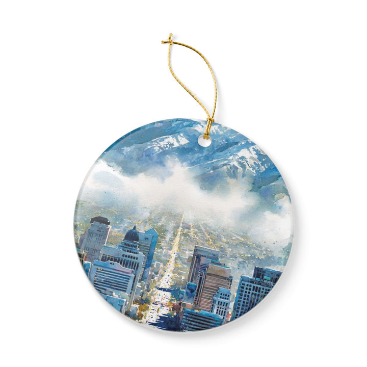 Salt Lake City Utah Ornament: Unique Salt Lake City Souvenir, Salt Lake City Utah Xmas Decor, and Authentic Salt Lake City Gift