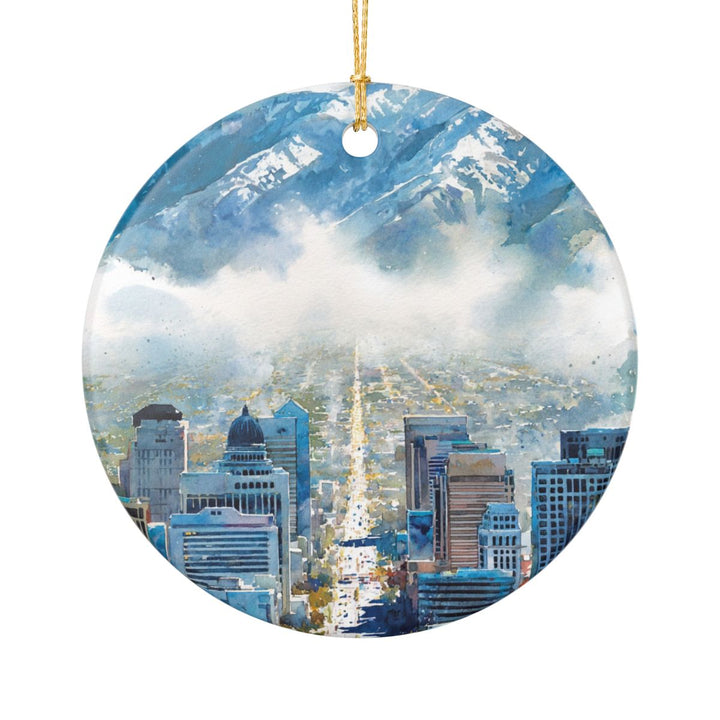 Salt Lake City Utah Ornament: Unique Salt Lake City Souvenir, Salt Lake City Utah Xmas Decor, and Authentic Salt Lake City Gift