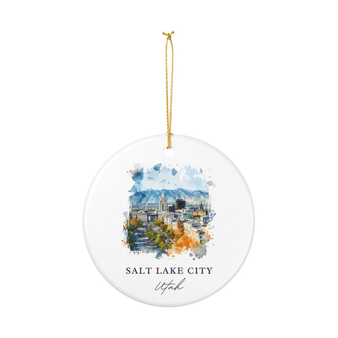 Salt Lake City Utah Ornament: Unique Salt Lake City Souvenir, Salt Lake City Utah Xmas Decor, and Authentic Salt Lake City Gift