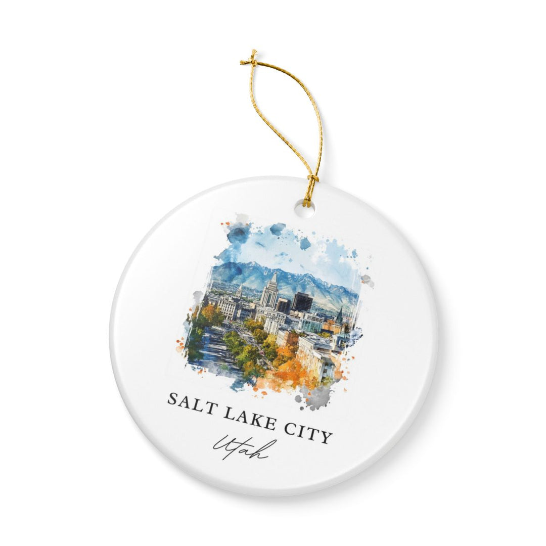 Salt Lake City Utah Ornament: Unique Salt Lake City Souvenir, Salt Lake City Utah Xmas Decor, and Authentic Salt Lake City Gift