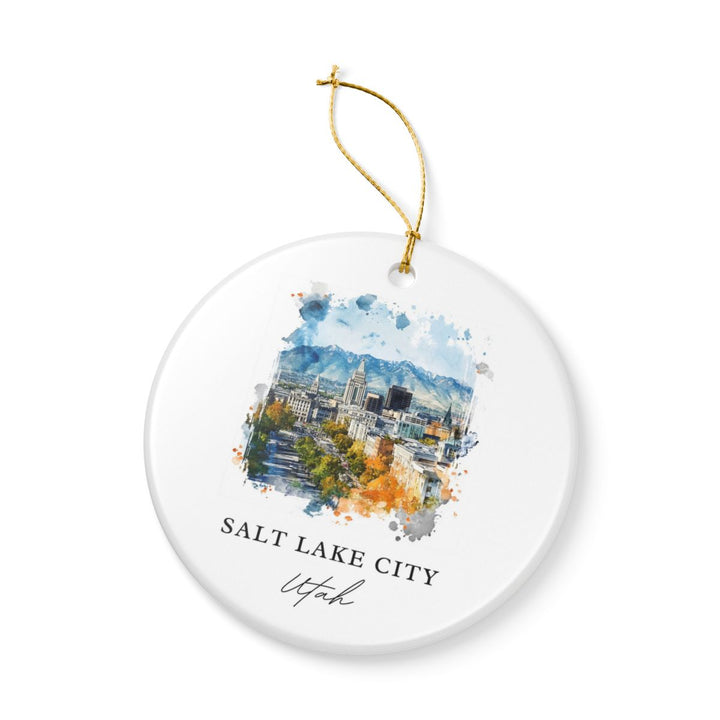 Salt Lake City Utah Ornament: Unique Salt Lake City Souvenir, Salt Lake City Utah Xmas Decor, and Authentic Salt Lake City Gift