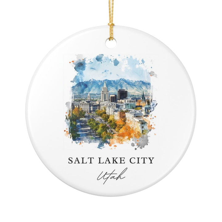 Salt Lake City Utah Ornament: Unique Salt Lake City Souvenir, Salt Lake City Utah Xmas Decor, and Authentic Salt Lake City Gift