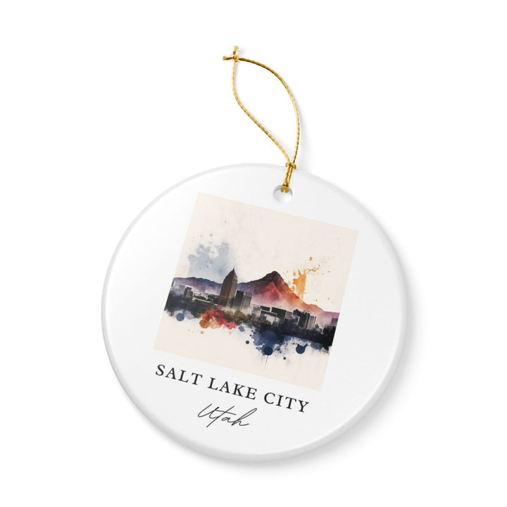 Salt Lake City Utah Ornament: Unique Salt Lake City Souvenir, Salt Lake City Utah Xmas Decor, and Authentic Salt Lake City Gift