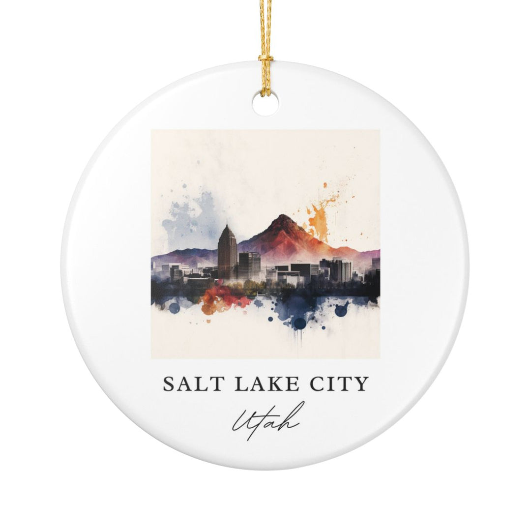 Salt Lake City Utah Ornament: Unique Salt Lake City Souvenir, Salt Lake City Utah Xmas Decor, and Authentic Salt Lake City Gift