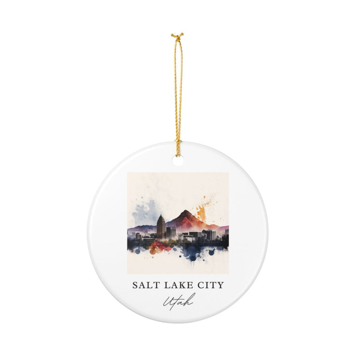 Salt Lake City Utah Ornament: Unique Salt Lake City Souvenir, Salt Lake City Utah Xmas Decor, and Authentic Salt Lake City Gift