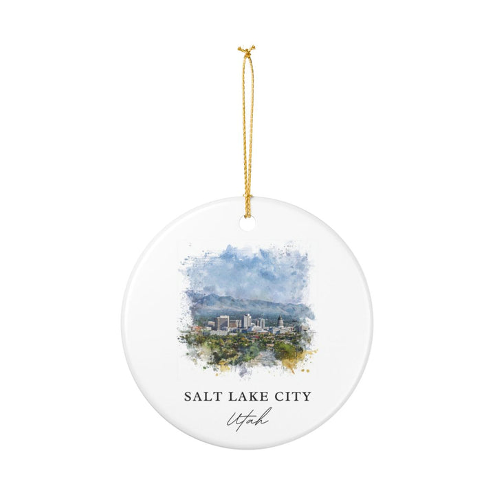 Salt Lake City Utah Ornament: Unique Salt Lake City Souvenir, Salt Lake City Utah Xmas Decor, and Authentic Salt Lake City Gift