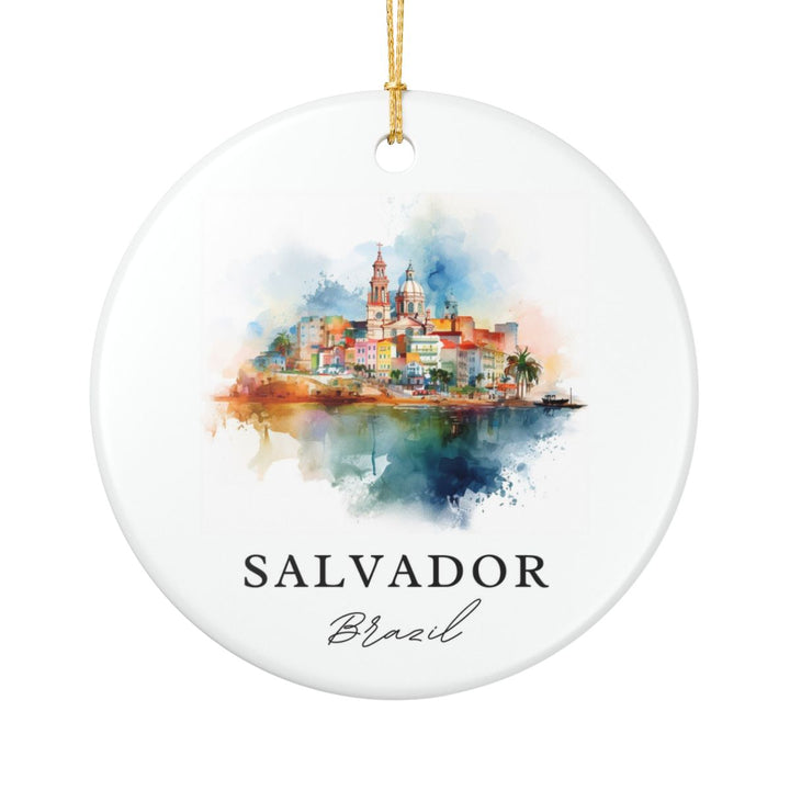 Salvador Brazil Ornament: Unique Salvador Souvenir, Salvador Brazil Xmas Decor, and Authentic Salvador Gift