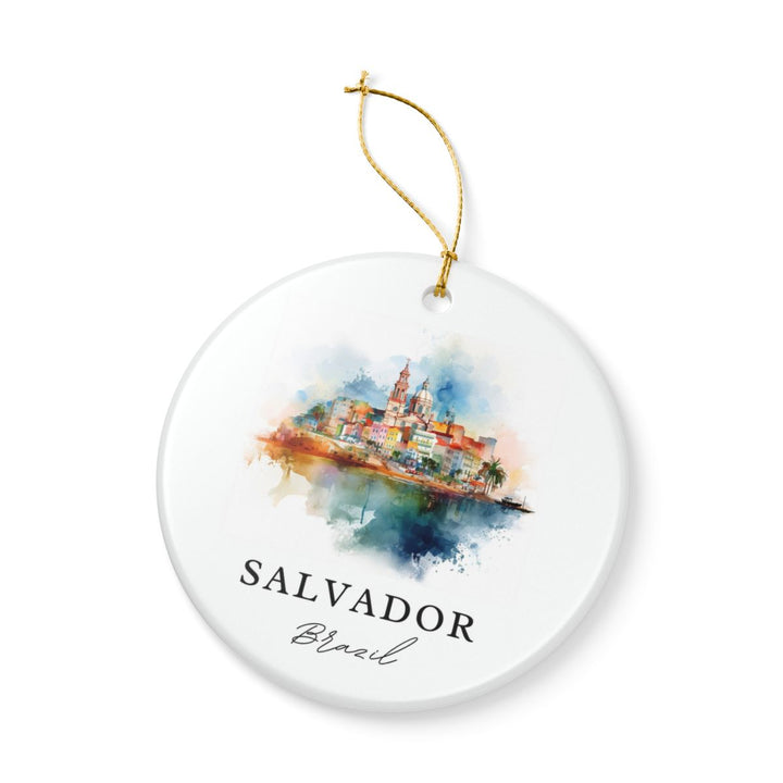 Salvador Brazil Ornament: Unique Salvador Souvenir, Salvador Brazil Xmas Decor, and Authentic Salvador Gift