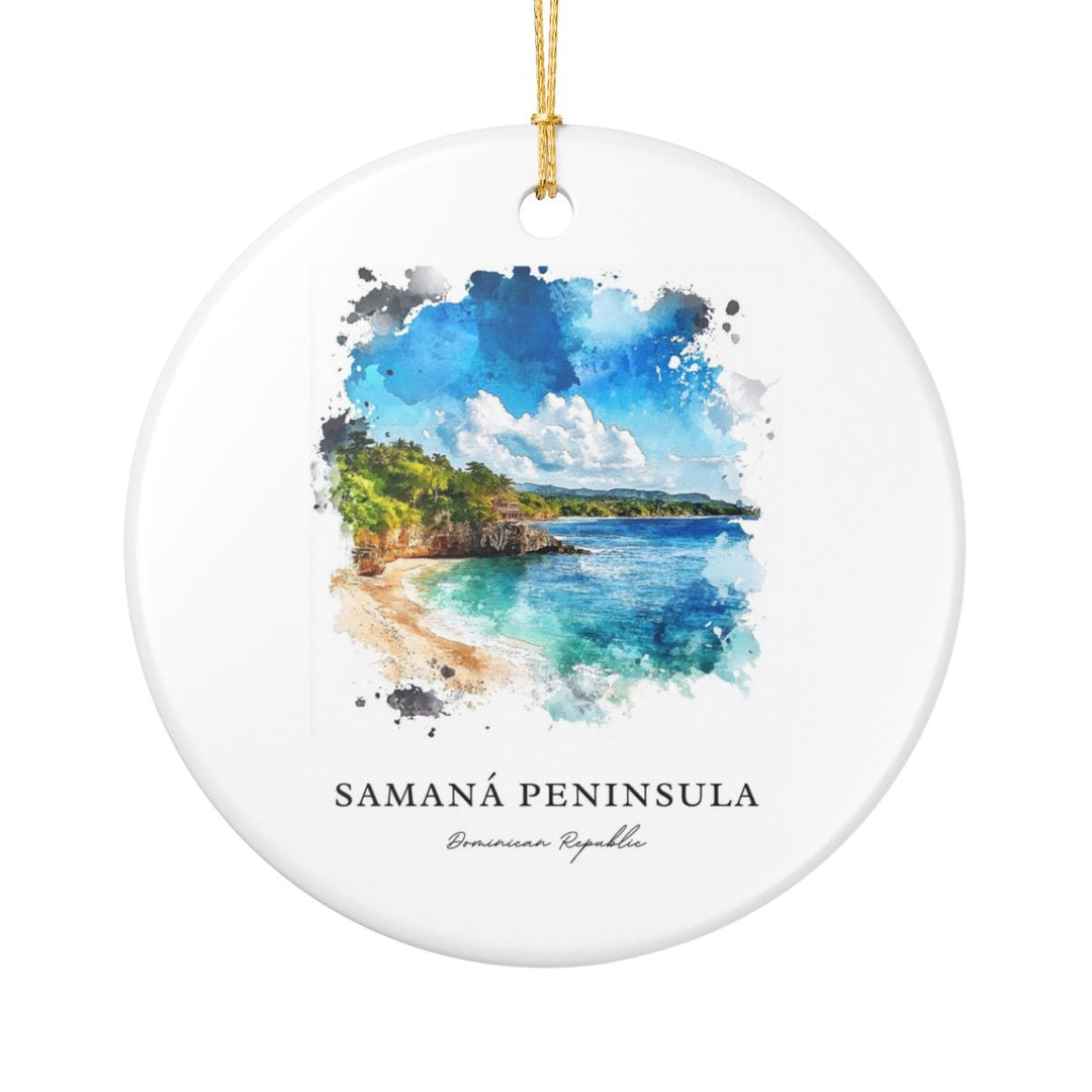 Samana Peninsula Dominican Republic Ornament: Unique Samana Peninsula Dominican Republic Souvenir, Samana Peninsula Dominican Republic Xmas Decor