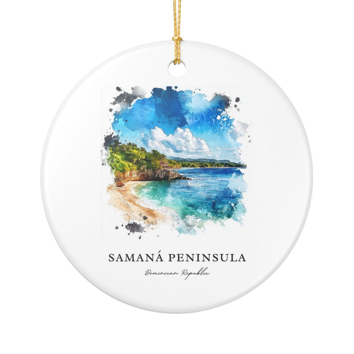 Samana Peninsula Dominican Republic Ornament: Unique Samana Peninsula Dominican Republic Souvenir, Samana Peninsula Dominican Republic Xmas Decor