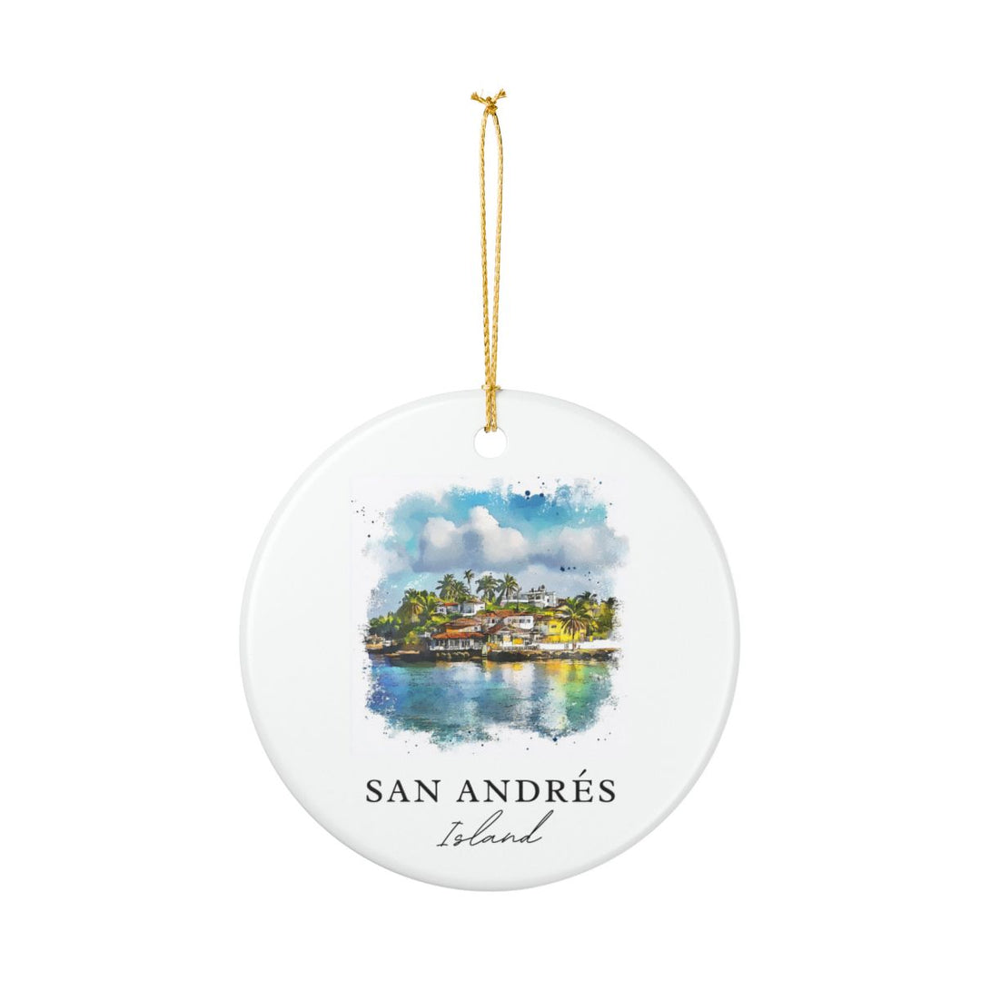 San Andrés Island Colombia Ornament: Unique San Andrés Island Souvenir, San Andrés Island Colombia Xmas Decor, and Authentic San Andrés Island Gift