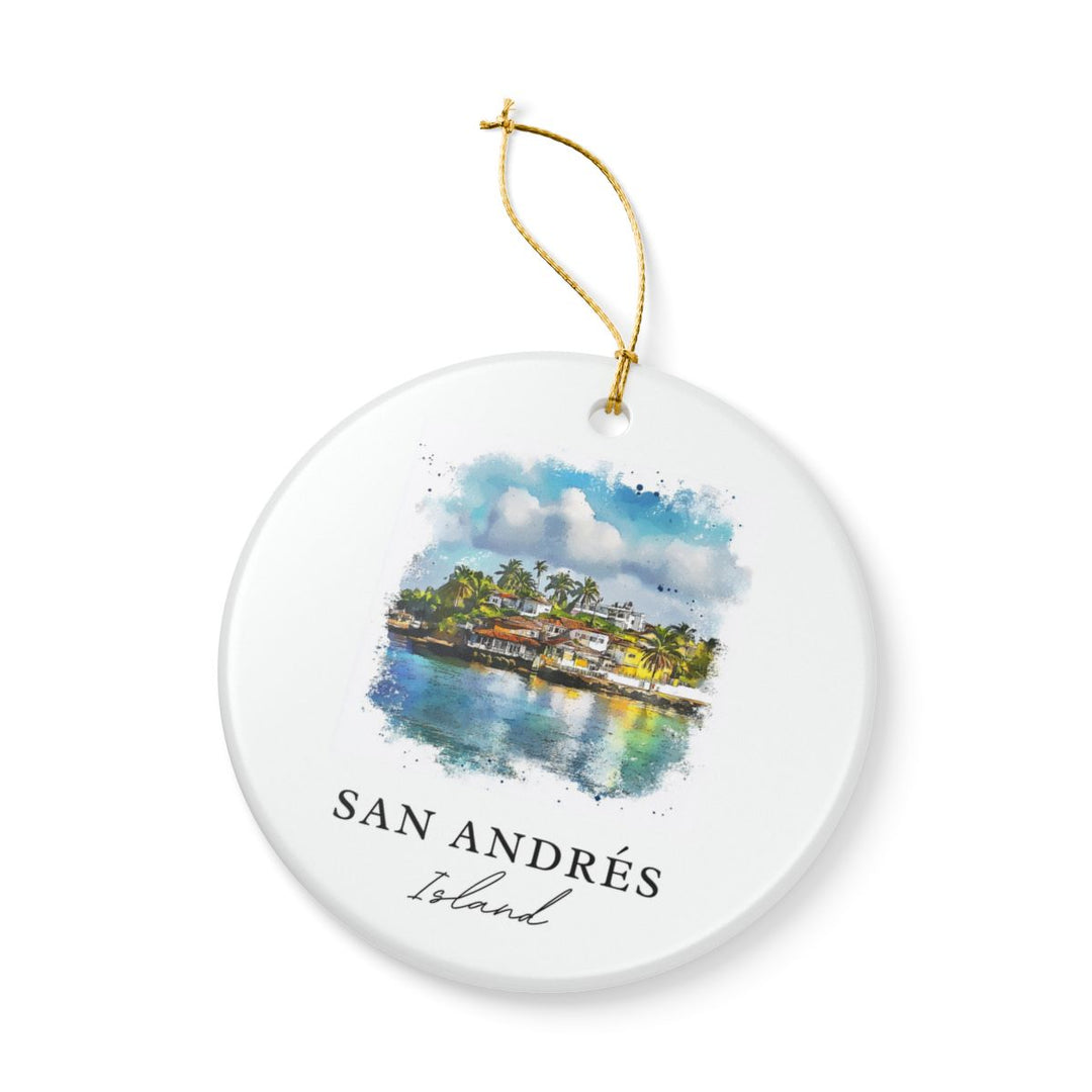 San Andrés Island Colombia Ornament: Unique San Andrés Island Souvenir, San Andrés Island Colombia Xmas Decor, and Authentic San Andrés Island Gift