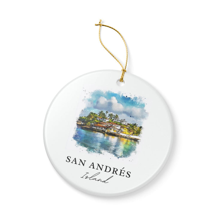 San Andrés Island Colombia Ornament: Unique San Andrés Island Souvenir, San Andrés Island Colombia Xmas Decor, and Authentic San Andrés Island Gift