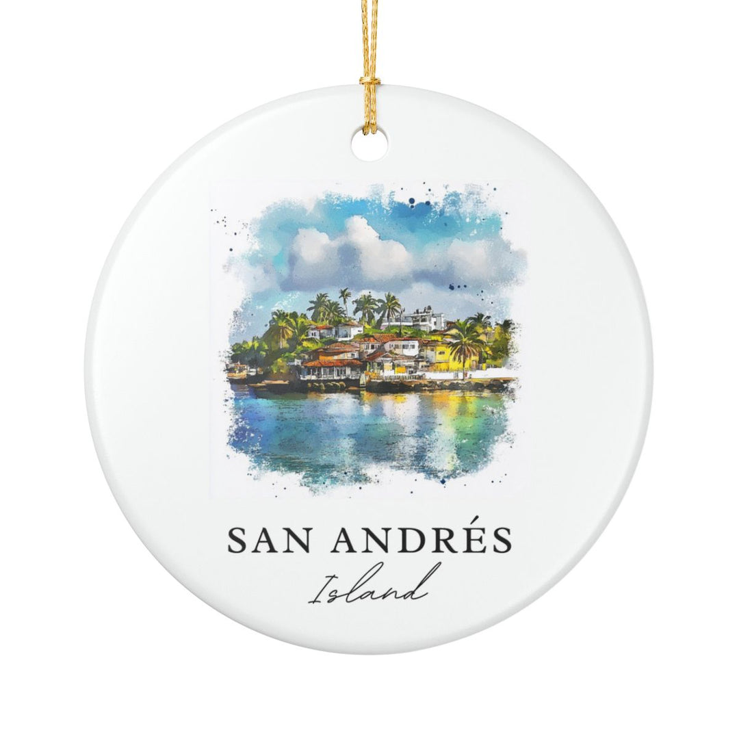 San Andrés Island Colombia Ornament: Unique San Andrés Island Souvenir, San Andrés Island Colombia Xmas Decor, and Authentic San Andrés Island Gift