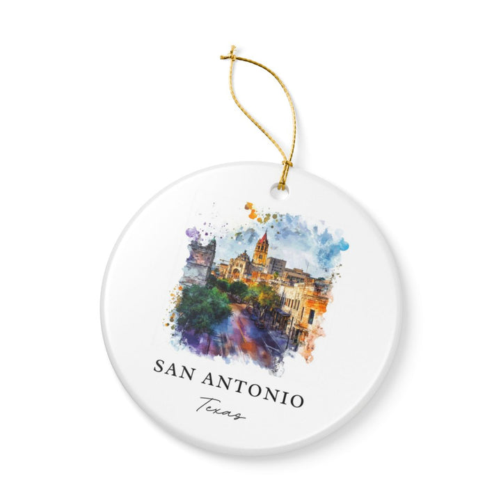 San Antonio Texas Ornament: Unique San Antonio Souvenir, San Antonio Texas Xmas Decor, and Authentic San Antonio Gift