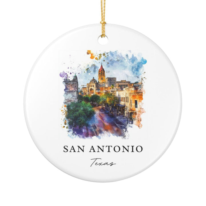 San Antonio Texas Ornament: Unique San Antonio Souvenir, San Antonio Texas Xmas Decor, and Authentic San Antonio Gift