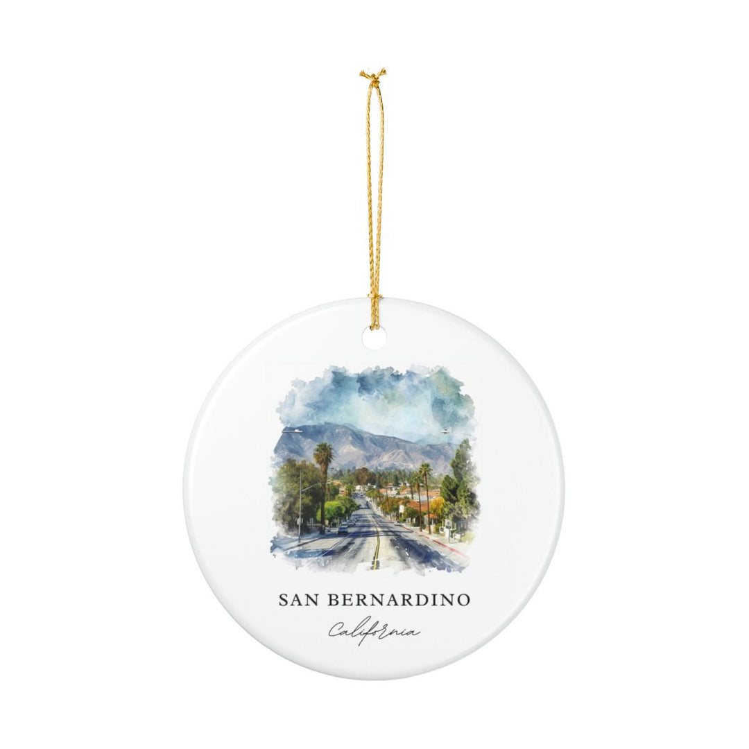 San Bernardino California Ornament: Unique San Bernardino Souvenir, San Bernardino California Xmas Decor, and Authentic San Bernardino Gift