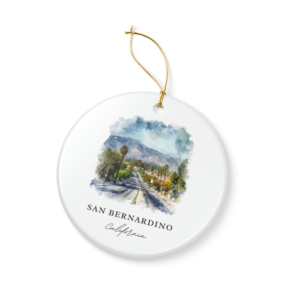 San Bernardino California Ornament: Unique San Bernardino Souvenir, San Bernardino California Xmas Decor, and Authentic San Bernardino Gift