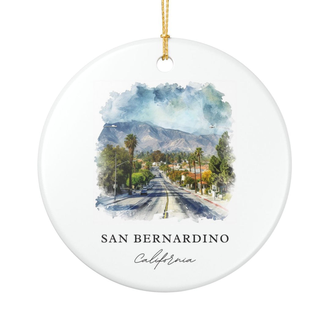 San Bernardino California Ornament: Unique San Bernardino Souvenir, San Bernardino California Xmas Decor, and Authentic San Bernardino Gift