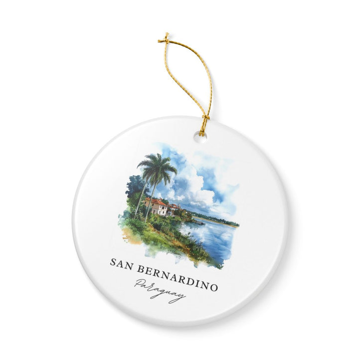 San Bernardino River Side Paraguay Ornament: Unique San Bernardino River Side Paraguay Souvenir, San Bernardino River Side Paraguay Xmas Decor